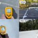 Before and after comparison of a flat roof treated with white EPDM coating, showing reduced surface temperature and improved visual appearance.