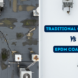 Comparison of traditional coatings vs EPDM coatings on a roof, showcasing the difference in durability and appearance.