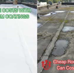Save costs with EPDM coatings for roof repair, compared to cheap roof coatings that and increase costs.