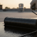 EPDM roof repair with liquid sealant for protection against extreme UV exposure and high heat