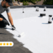 Affordable residential flat roof repair for multiple leaks using waterproof roof coating